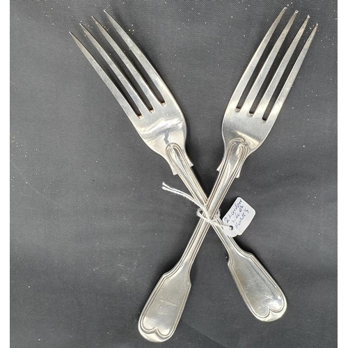 524 - Two London Silver Forks. c.180g