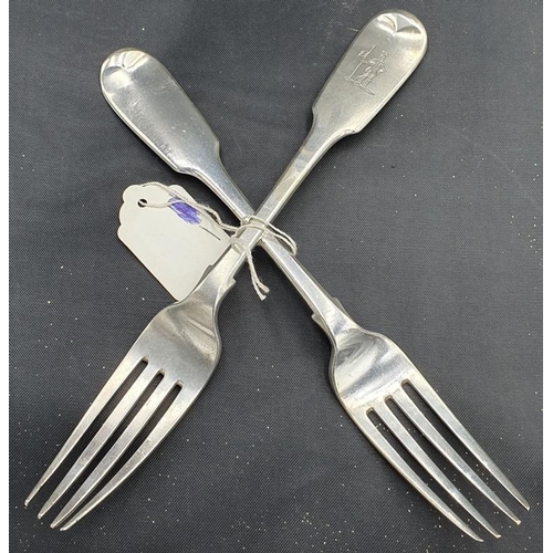 530 - Two Irish Silver Forks (circa 1800's) c 148g