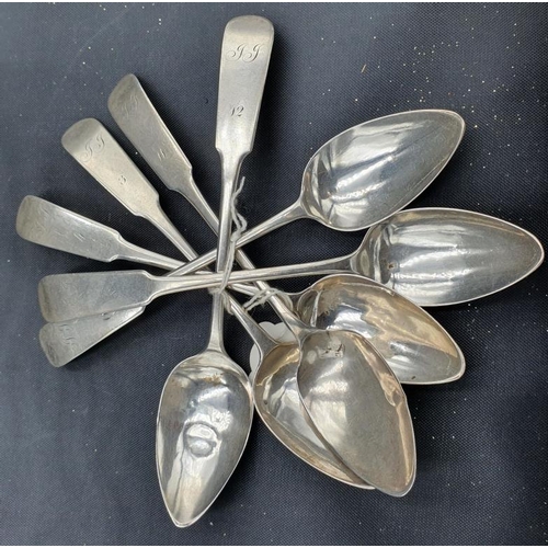 531 - Five Georgian Silver Pattern Spoons c. 78g