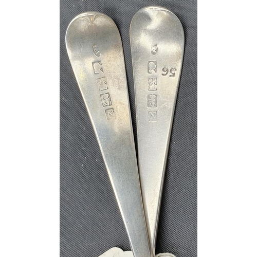 532 - Pair of Dublin Silver Serving Spoons (circa 1809) c.120g