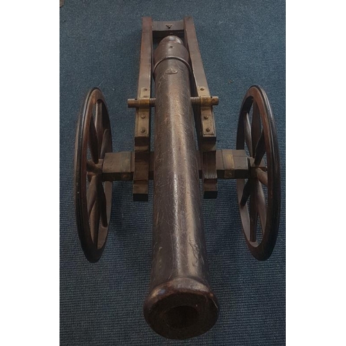 551 - Wooden Model Cannon (early 1900's)