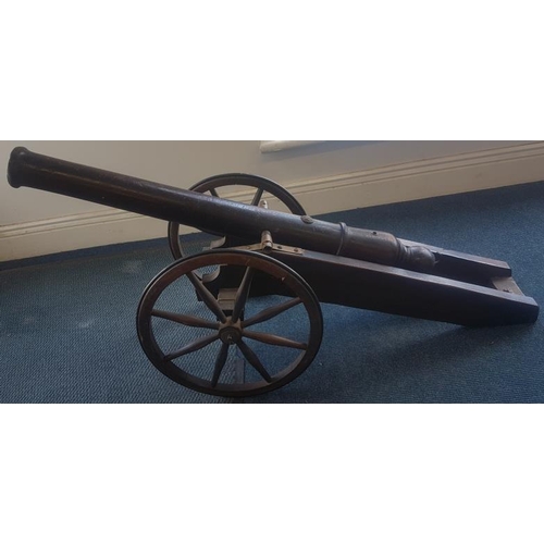 551 - Wooden Model Cannon (early 1900's)