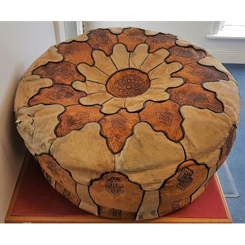 618 - Leather Pouffe