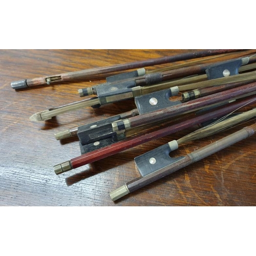 637 - Collection of Ten Violin Bows