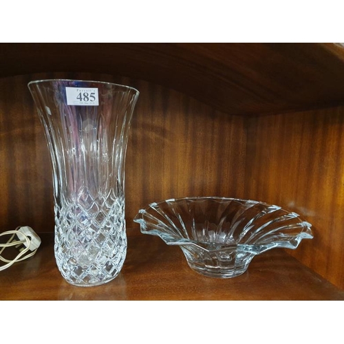 485 - Waterford Crystal Vase and a Galway Crystal Centre Bowl