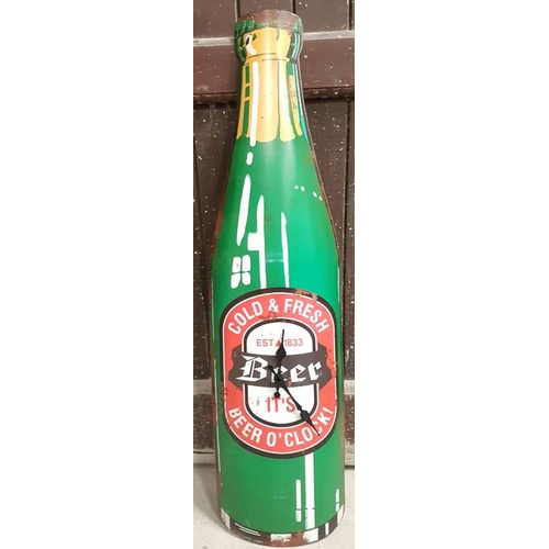 257A - Beer Bottle Clock - 34ins tall