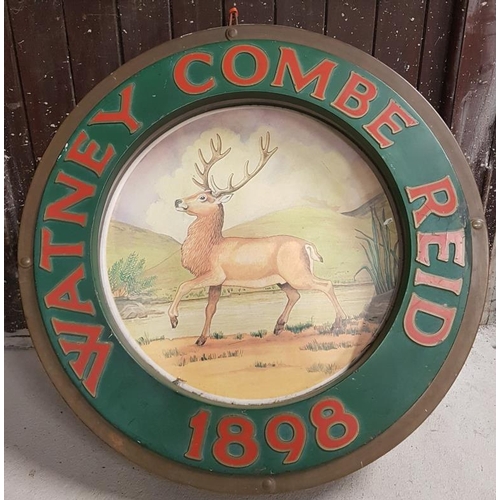 261A - 'Watney Combe Reid 1898' Circular Advertising Sign - 27.5ins diameter
