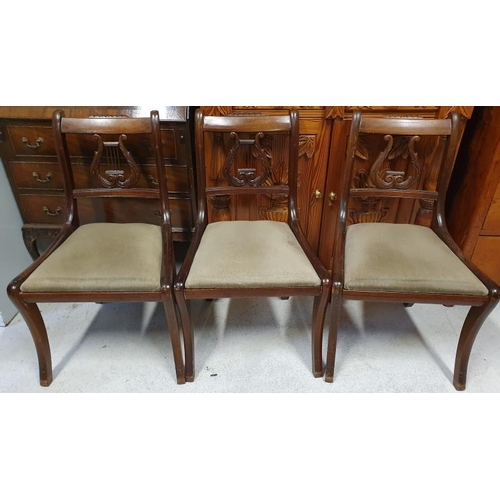 145A -  Three Regency Style Mahogany Dining Chairs