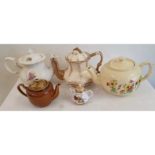 8 - Collection of Five Various Decorative Teapots