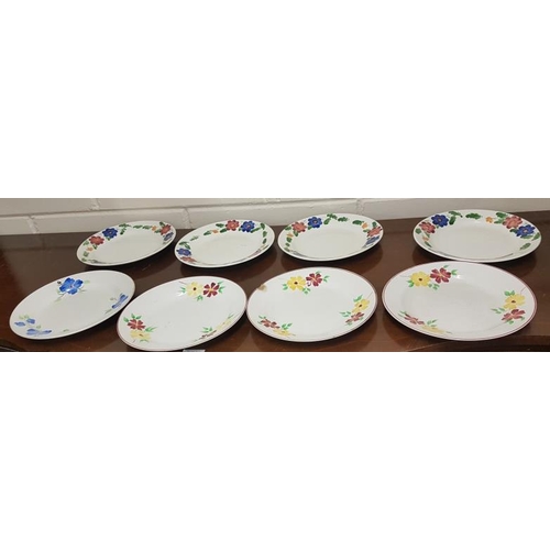 28 - Eight Irish Spongeware Arklow Dresser Plates
