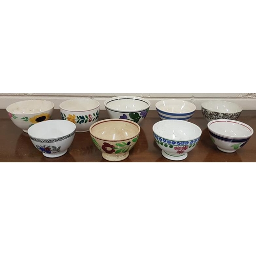 29 - Collection of Nine Bowls including Spongeware