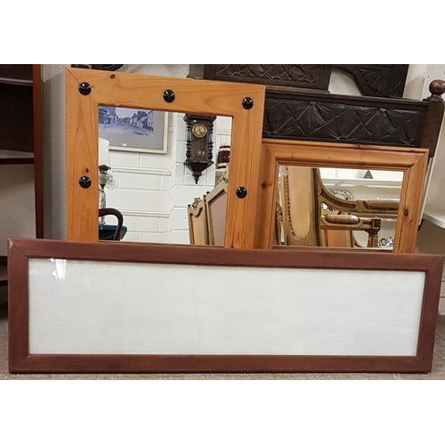 84 - Two Pine Framed Mirrors and a Frame