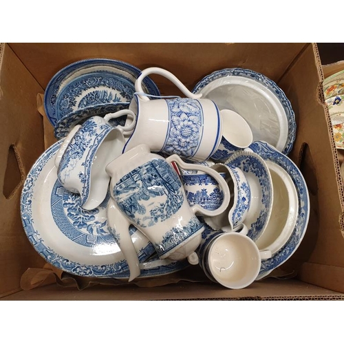 125 - Box of Blue and White Tea and Dinner Wares etc.