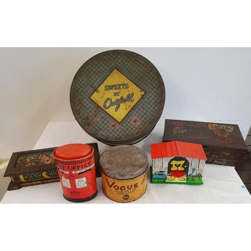 141 - Collection of Six Vintage Advertising Tins