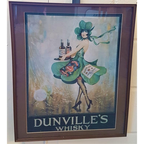 202 - Dunville's Whisky Framed Advertising Sign, c.20.5 x 24.5in
