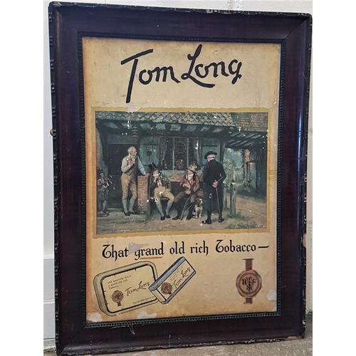 212 - Original Tom Long Tobacco Advertising Sign, c.23 x 30in