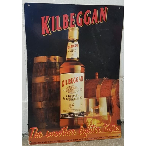 229 - Kilbeggan Irish Whiskey Cardboard Advertising Sign, c.16.5 x 23.5in