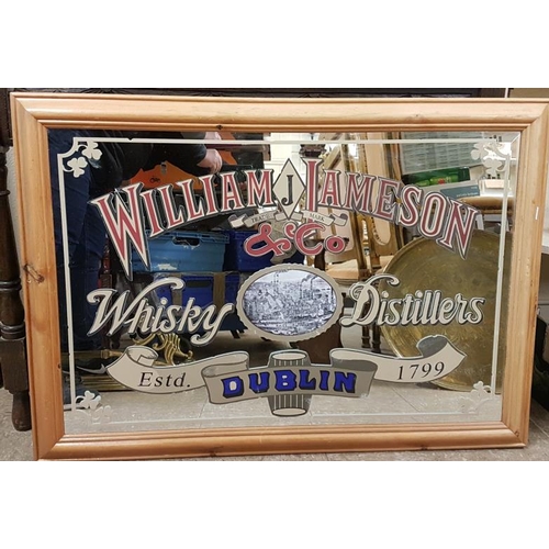 239 - Reproduction Framed 'William J. Jameson & Co., Whisky Distillers' Advertising Mirror ' Overall c... 