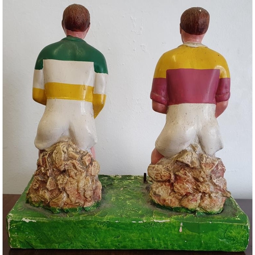 243 - Good Original 'On all Grounds - Players Please' Figures - Wexford Hurler (lacking hurley) and Offaly... 