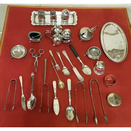 260 - Large Lot of Silver Plated Wares, Table Cruets etc.