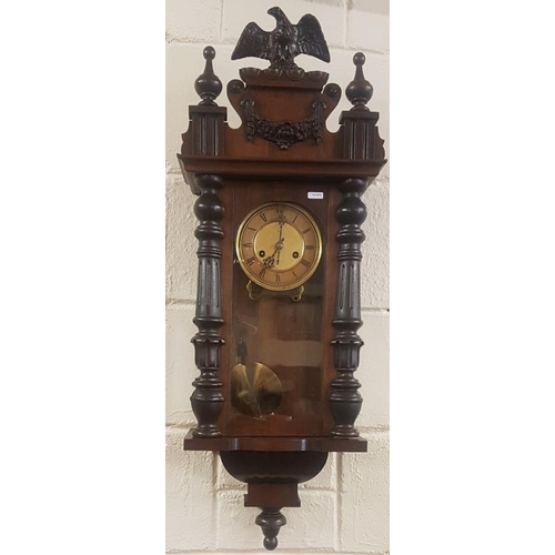 281 - Vienna Style Spring Driven Wall Clock (working)