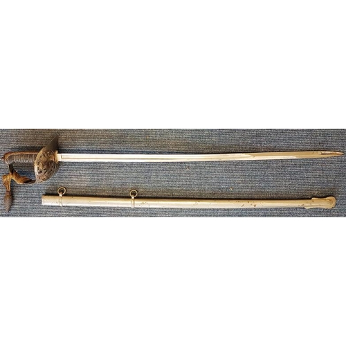 326 - British Infantry Officer's Sword in Steel Scabbard