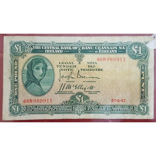 350 - Lady Lavery £1 Note - 66R089911 - 27.2.47