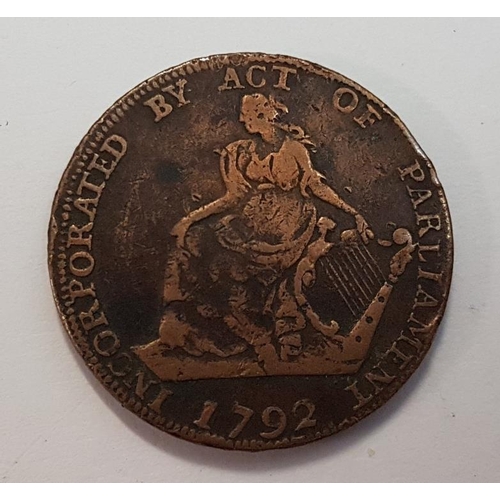 362 - 1792 Turner Comac Halfpenny Coin