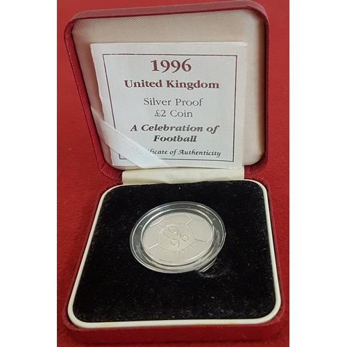 365 - 1996 £2 Silver 'Celebration of Football' Limited Edition Coin in Case