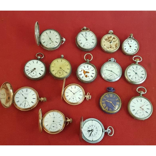 387 - Collection of 15 Pocket Watches in Varied Condition (some silver)