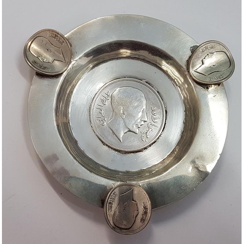 390 - Silver Ashtray (with coins)