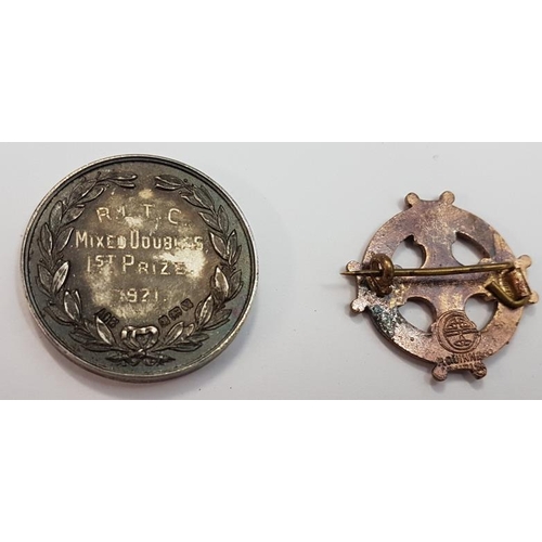 412 - Silver Tennis Medal and Silver Congress Brooch
