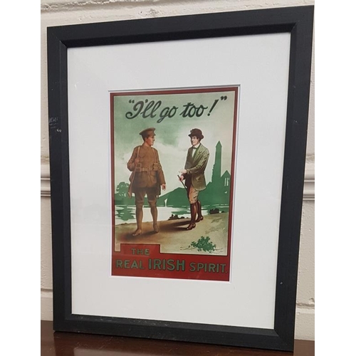 434 - Framed Print - 'I'll Go Too, The Real Irish Spirit