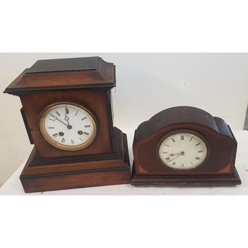 537 - Two Mahogany Cased Mantle Clocks