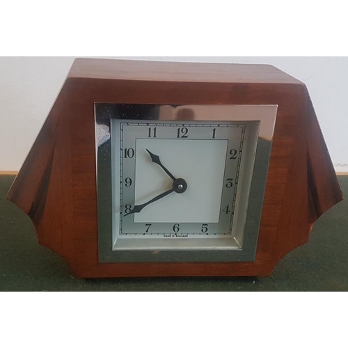 538 - English Art Deco Mantle Clock (working)