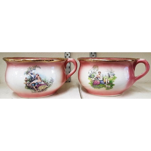 554 - Pair of Staffordshire Ironstone Chamber Pots