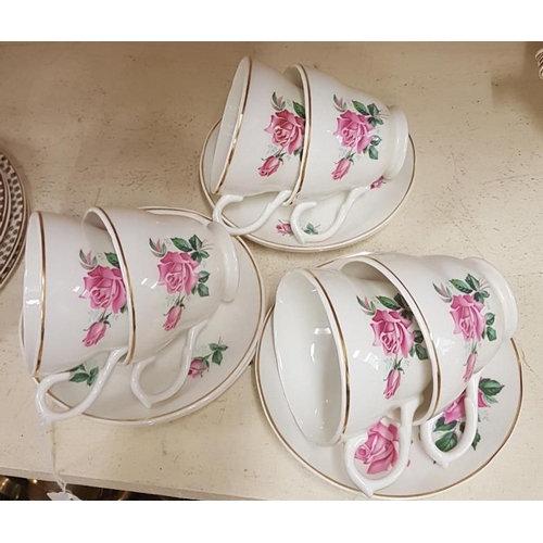 573 - Twelve Bone China Teacups and Saucers