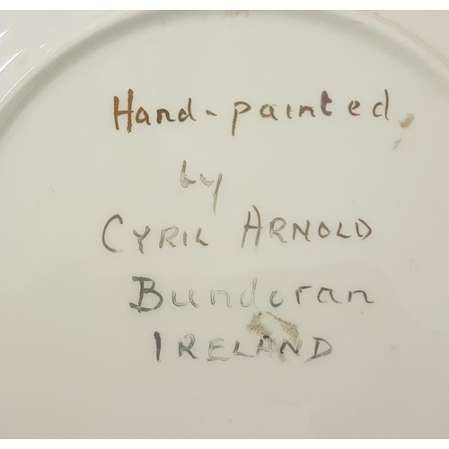 597 - Handpainted Plate by Cecil Arnold, Former Master Decorator at Belleek