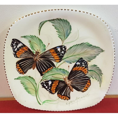 597 - Handpainted Plate by Cecil Arnold, Former Master Decorator at Belleek