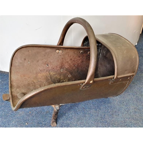 598 - 19th Century Copper Fuel Scuttle