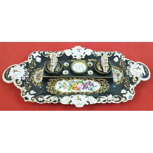 612 - Mid-19th Century French Hard Paste Porcelain Inkstand be Jacob Petit