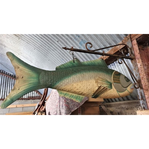 34 - Hanging Fish Sign - 40 x 28ins