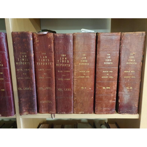 458 - Set of Leather Bound Law Times Reports - c.104 Volumes
