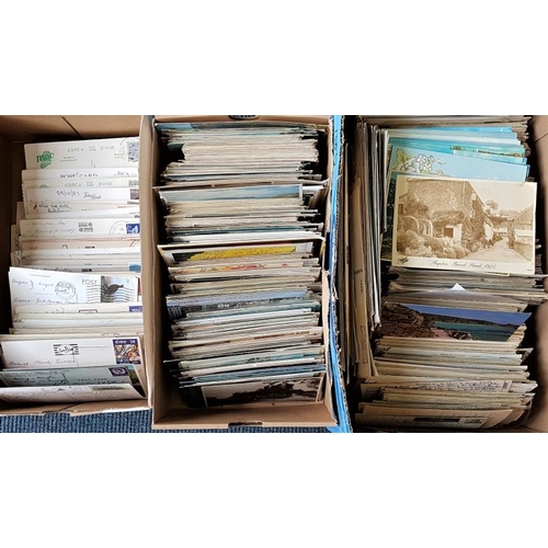 30 - Postcards. 3 boxes of modern postcards, postally used, mostly Irish, some general. Huge selection wi... 