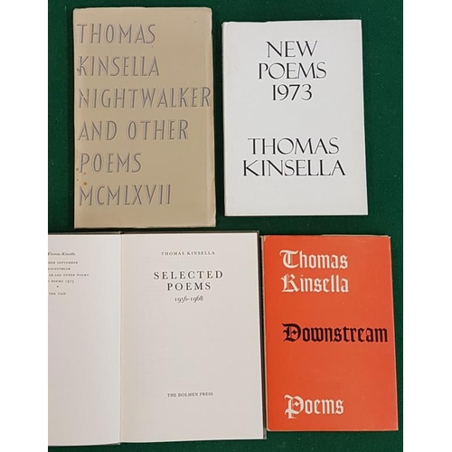 202 - [Dolmen Press. Thomas Kinsella] Downstream. 1962. dust wrapper & Nightwalker and Other Poems. 19... 