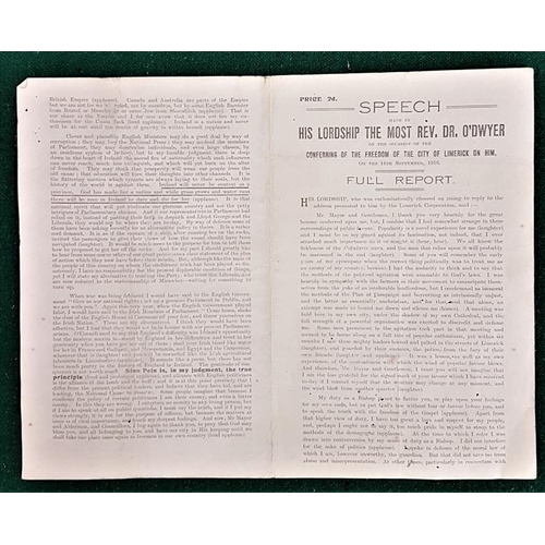 225 - Speech Made by His Lordship the Most Rev. Dr O’Dwyer on the Occasion of the Conferring of the ... 