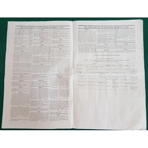 226 - Manchester Martyrs. The Police Gazette or Hue and Cry, for Ireland. December 1870. Scarce RIC item w... 