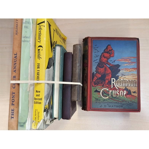 257 - Robinson Crusoe with Illustrations by J D Watson, 1891 and six other books