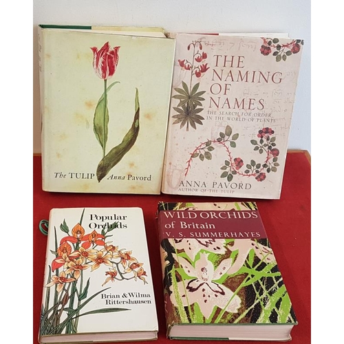 259 - Anna Pavord, 'The Naming of Names', 'The Tulip' and 2 books on orchids