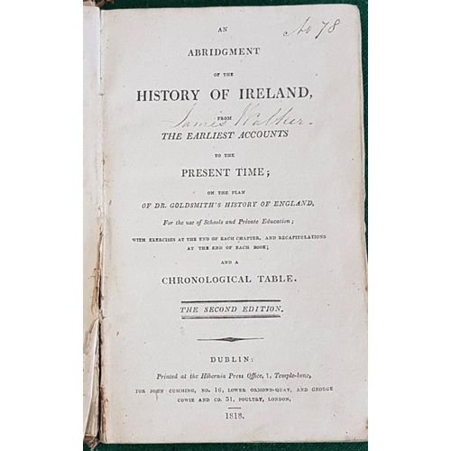 263 - An Abridgement of Ancient Ireland, Dublin 1818, calf binding